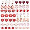 56Pcs 14 Style Alloy Enamel Pendants ENAM-SZ0002-29-1