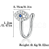 925 Sterling Silver Pave Clear Cubic Zirconia Nose Rings IM7825-2-1