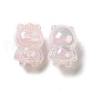 UV Plating Rainbow Iridescent Acrylic Beads PACR-M002-12E-3
