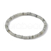 Natural White Labradorite Rondelle Beaded Stretch Bracelets BJEW-JB09980-04-1