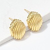 Oval Brass Stud Earrings EJEW-H154-09A-G-3