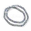 Electroplate Transparent Glass Beads Strands EGLA-A034-T6mm-G05-5