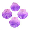 Spray Painted Natural Scallop Shell Big Pendants SSHEL-T017-14B-1