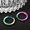 202 Stainless Steel Huggie Hoop Earrings EJEW-F111A-14mm-RC-3