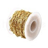 Brass Groove Cable Chains KK-V007-002G-2