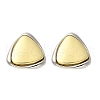 Brass Two Tone Stud Earrings EJEW-S262-10GP-A-2