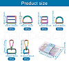 Fashewelry 18Pcs 6 Style Rectangle & D Shape Zinc Alloy Adjustable Buckle Clasps Bags Accessories For Webbing FIND-FW0001-23-3