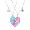 2Pcs Alloy Colorful Enamel Magnetic Unicorn Heart Pendant Friendship Necklaces for Women FS-WGC6FE6-01-3