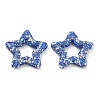 Star Shape Polymer Clay Rhinestone Beads CLAY-NH0001-06H-1