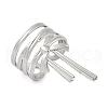 304 Stainless Steel Open Cuff Rings for Women RJEW-U060-01M-P-2