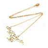 201 Stainless Steel Pendant Necklaces NJEW-T009-JN100-2-40-2