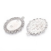 304 Stainless Steel Pendant Cabochon Settings STAS-N114-02P-2