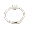 Heart Natural Mixed Stone Adjustable Rings RJEW-Q818-02P-5