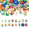 64Pcs 16 Styles Opaque Resin Cabochon CRES-TA0001-18-3