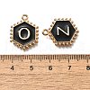 Alloy Black Enamel Pendants ENAM-K075-03B-G-3