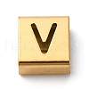 Ion Plating(IP) 304 Stainless Steel Square Slide Charms STAS-L132-14V-G-1