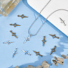 GOMAKERER 100Pcs 2 Color Alloy Pendant FIND-GO0001-14-4
