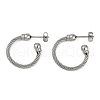 304 Stainless Steel Twist Stud Earrings for Women EJEW-M023-01P-1