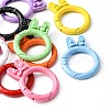 10Pcs Spray Painted Alloy Spring Gate Rings FIND-YW0001-64-3