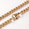 304 Stainless Steel Rolo Chain Necklaces NJEW-L136-07-2