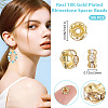 Beebeecraft 100Pcs Rack Plating Brass Rhinestone Spacer Beads KK-BBC0016-22G-2