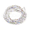Transparent Electroplate Glass Beads Strands GLAA-K064-05A-01F-2