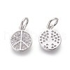 Brass Micro Pave Cubic Zirconia Charms ZIRC-J021-02P-RS-2