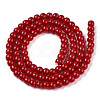 Opaque Solid Color Glass Beads Strands GLAA-T032-P4mm-10-2