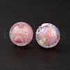 UV Plating Rainbow Iridescent Acrylic Enamel Beads OACR-I003-12B-3