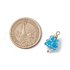 Glass Seed Beaded Teardrop Pendants PALLOY-MZ00636-2