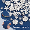   48Pcs 8 Styles Brass Fancy Bead Caps KK-PH0006-50-4