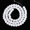 Frosted Imitation Jade Glass Beads Strands GLAA-T032-J6mm-MBB01-1
