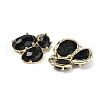 Natural Obsidian Links connectors G-E526-28O-2