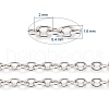 Non-Tarnish 3.28 Feet 304 Stainless Steel Cable Chains X-CHS-F006-02B-P-3