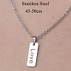 201 Stainless Steel Hollow Word Love Pendant Necklace NJEW-OY001-26-3