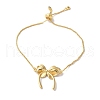 Brass Micro Pave Cubic Zirconia Silder Bracelets for Women BJEW-C070-01B-G-2