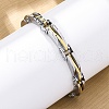 304 Stainless Steel Link Chain Bracelets for Women Men BJEW-R018-06GP-3