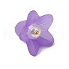 6Pcs Frosted Acrylic Flower Pendants PALLOY-JF03853-4