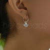Elegant Brass Fan Hoop Earrings HK3249-5