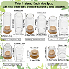 SUNNYCLUE 10Pcs 5 Styles Clear Glass Dome Cover CON-SC0001-04-2