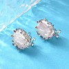 925 Sterling Silver Natural Pearl Stud Earrings EJEW-M078-01P-4