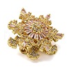 Brass Micro Pave Cubic Zirconia Beads KK-D378-19G-02-2