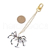 Glass & Shell Pearl Beads Spider Pendant Decorations HJEW-JM02075-3