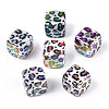 UV Plating Opaque Acrylic Beads OACR-T028-72-1