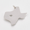 201 Stainless Steel Pendants STAS-T038-71-2