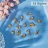   60Pcs 15 Style Electroplated Alloy Charms FIND-PH0006-30-3