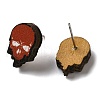 Wood Stud Earrings EJEW-Z054-02D-2