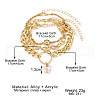 3Pcs 3 Styles Alloy Bracelet Set for Women WGAFCFA-05-4