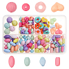 AHADERMAKER 168Pcs 8 Style Opaque Acrylic Beads SACR-GA0001-03-1