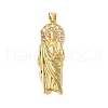 Rack Plating Brass Micro Pave Clear Cubic Zirconia Perdants KK-C067-02A-G-1